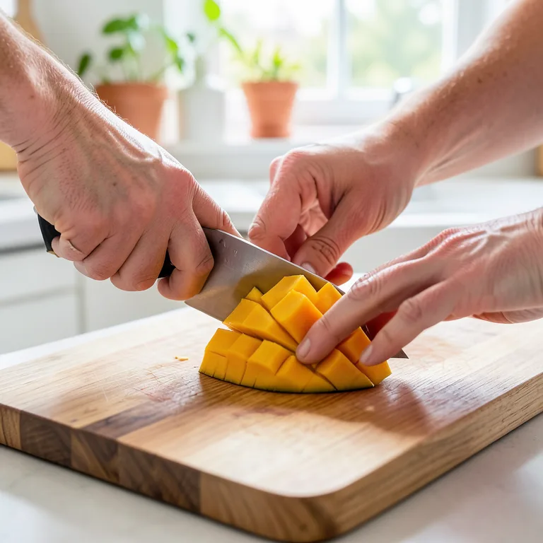 Jak správně nakrájet mango na kousky - ilustrační foto
