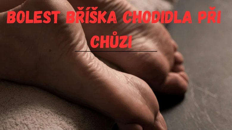 Human feet with text overlay